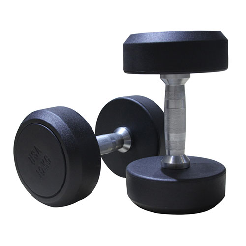 Round online rubber dumbbells
